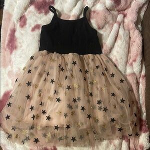 Black and Gold Star Tulle Dress